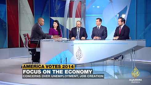 The Al Jazeera America set on election night 2014