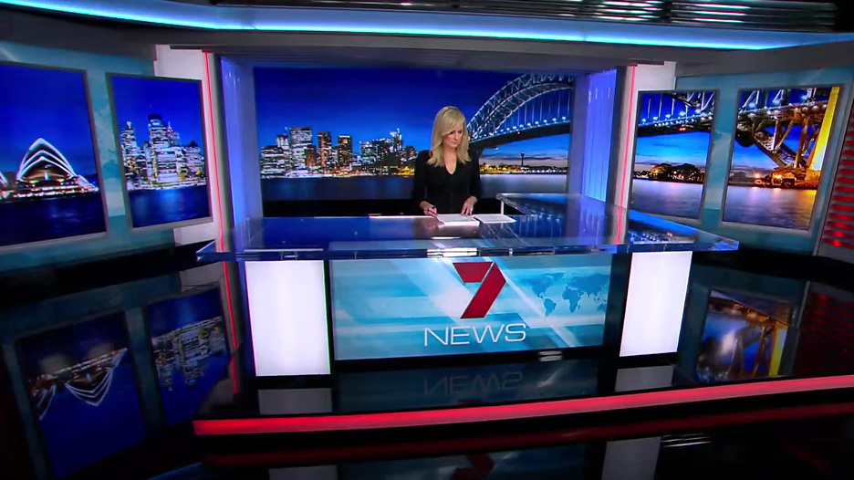 Seven News Sydney daily newscast set