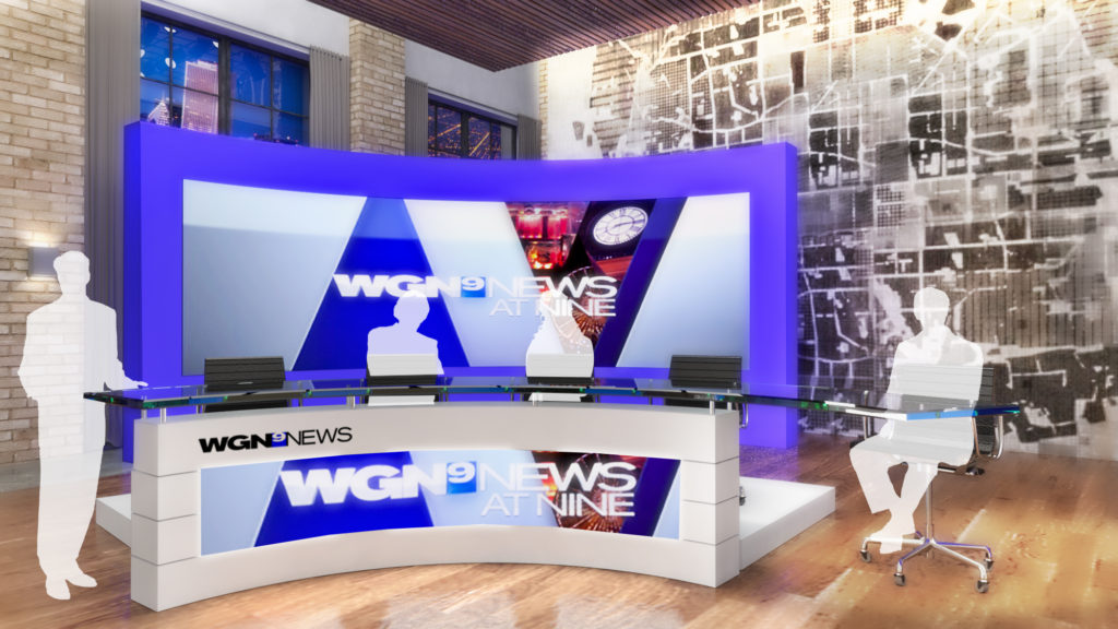 Concept design from Provost Studio for WGN-TV in Chicago