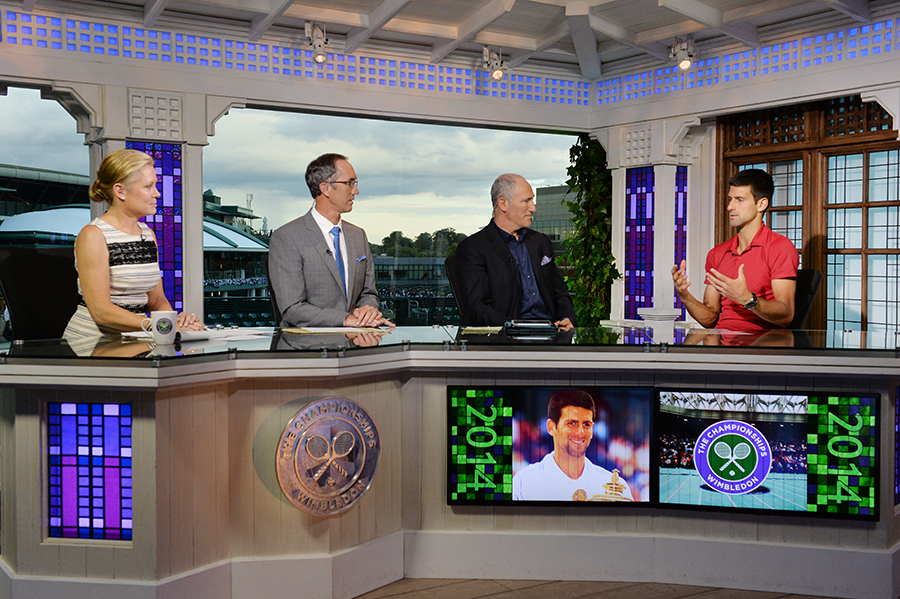 ESPN's indoor studio at Wimbledon. Photo by Scott Clarke / ESPN Images