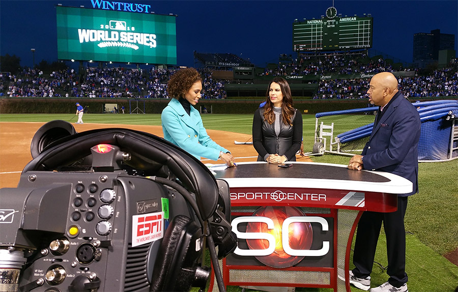 ESPN setup at Wrigley Field. Photo courtesy of ESPN.