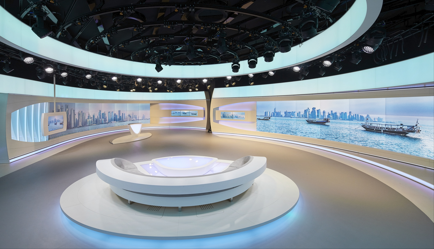 Al Jazeera Studio 14 Broadcast Set Design Gallery