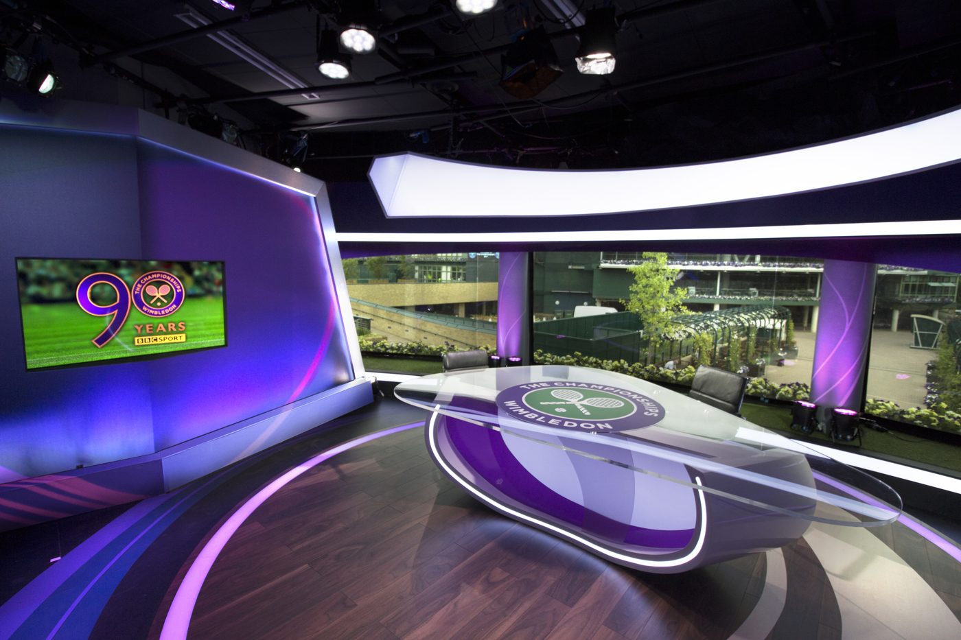 BBC Wimbledon TV Studio Set Design Gallery