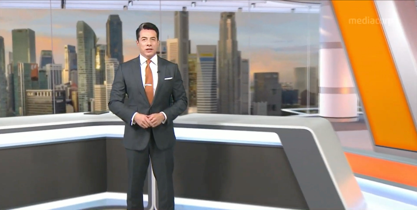 CNA (Channel NewsAsia) Broadcast Set Design Gallery