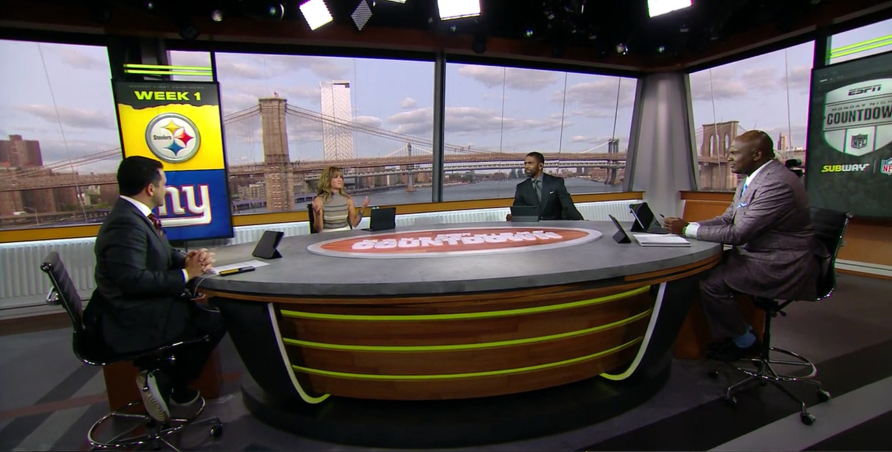 ESPN New York NFL Studio Broadcast Set Design Gallery