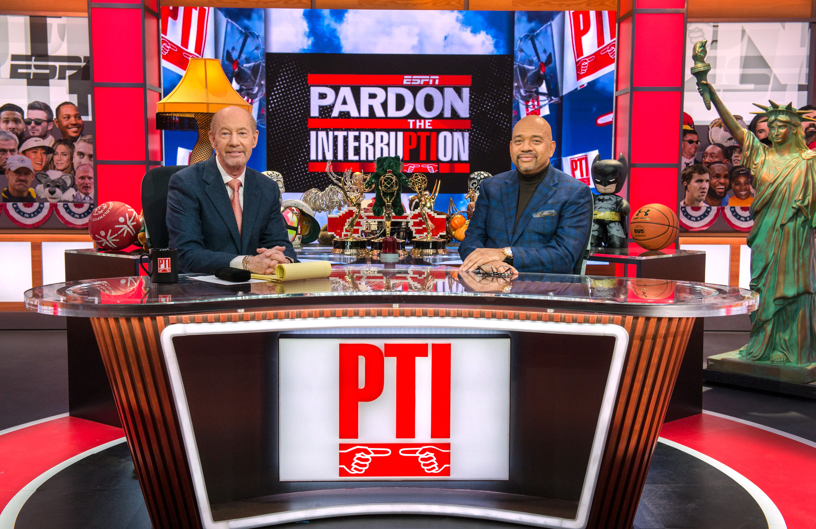 Washington D.C. - January 14, 2020 - DC Studios: Tony Kornheiser and Michael Wilbon on the Pardon the Interruption set. (Photo by Randy Sager / ESPN Images)