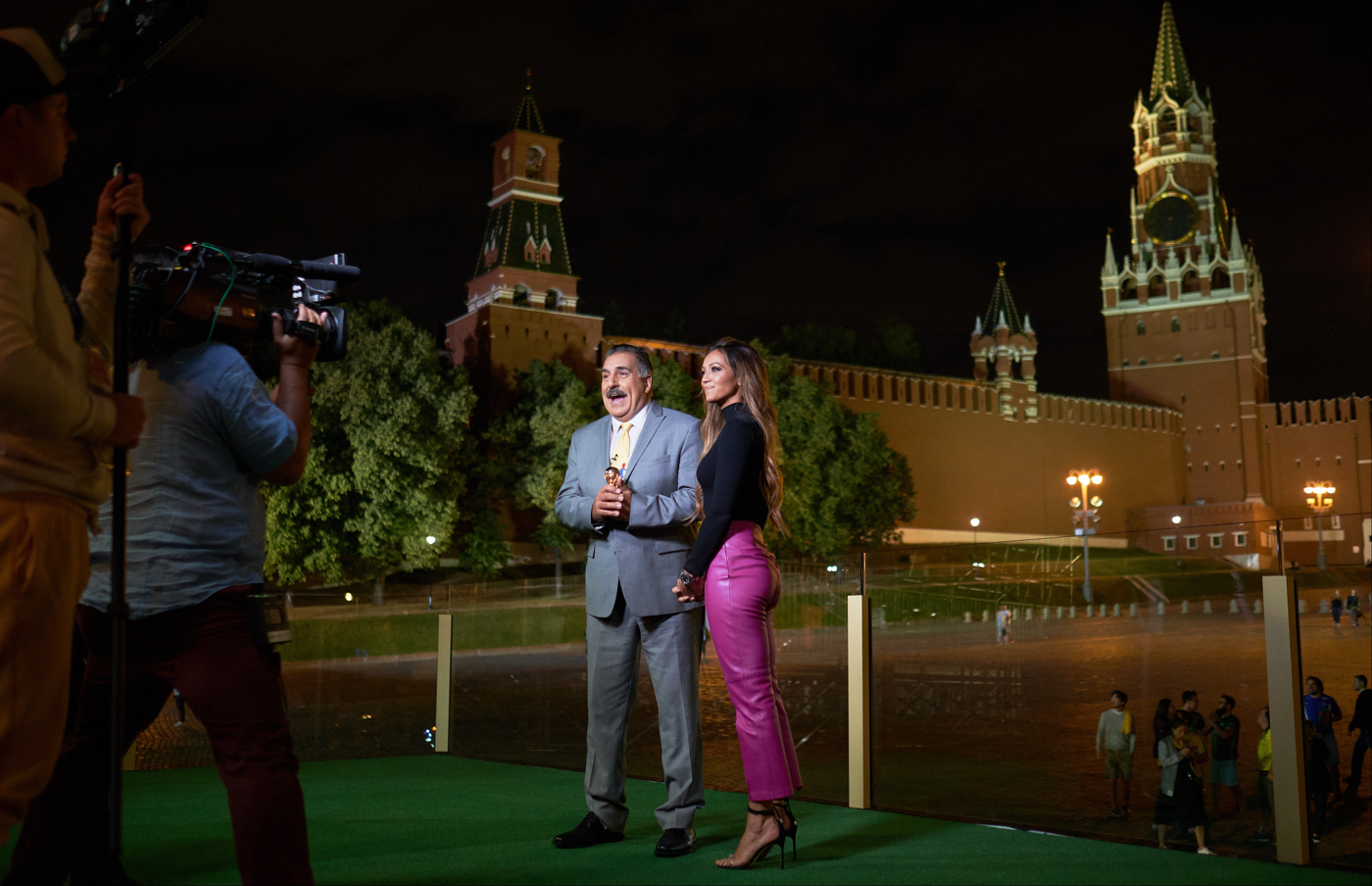 FOX Sport studio during 2018 FIFA World Cup at the Red Square on June 25, 2018 in Moscow, Russia. (Photo by Oleg Nikishin special for FOX Sport)