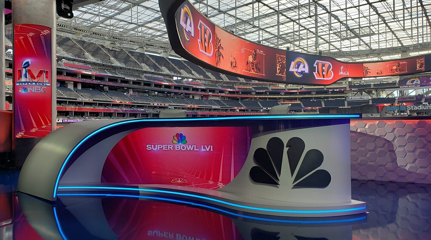 NBC Sports Super Bowl LVI Broadcast Set Design Gallery