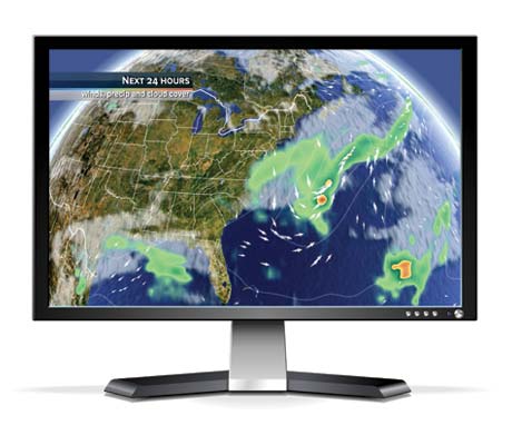 GUI with surface map precipitation