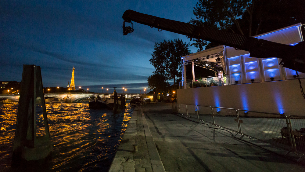 Exterior of ESPN's UEFA Euro studio in Paris