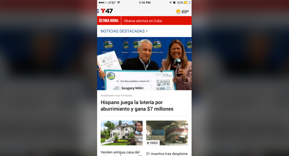 Telemundo mobile app