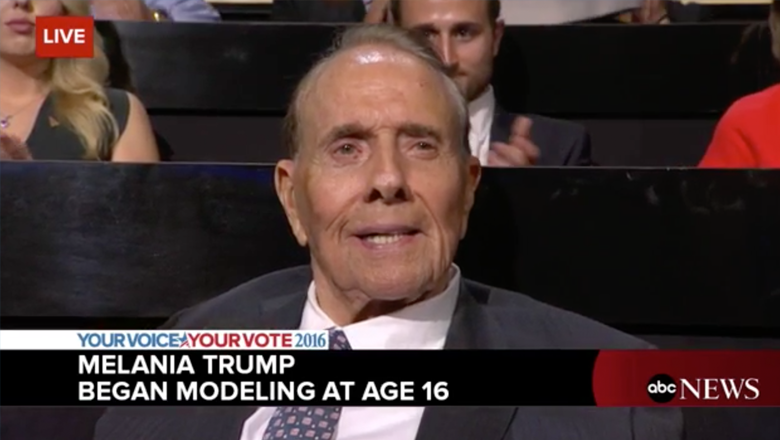 Bob Dole identified as Melania Trump