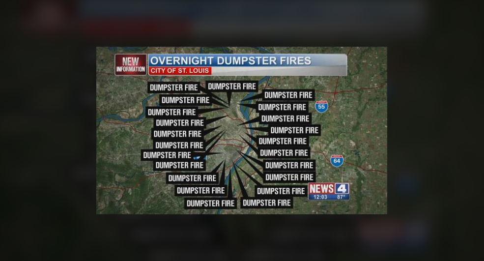 Station packs over 20 &#39;Dumpster fire&#39; labels on one map