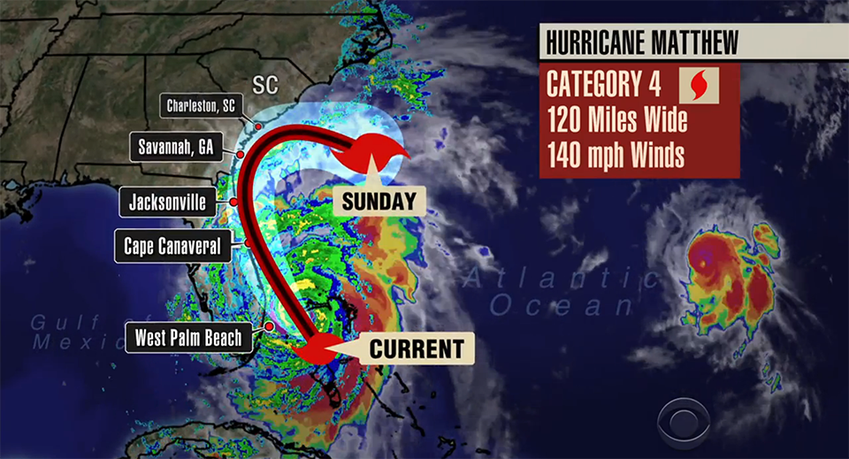 cbs-news-hurricane-matthew-map