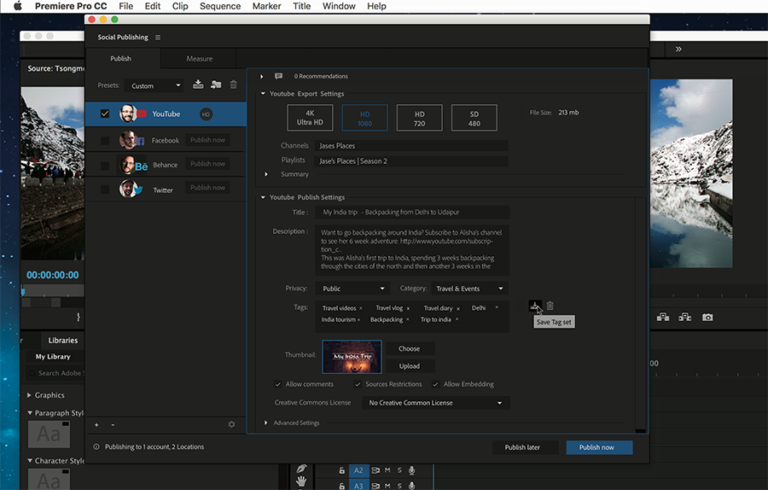 adobe premiere keyword manager