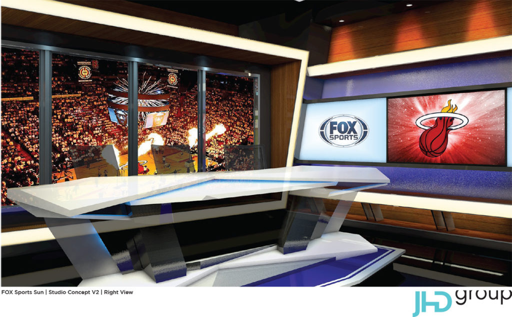 rendering of Fox Sports Florida scenic design