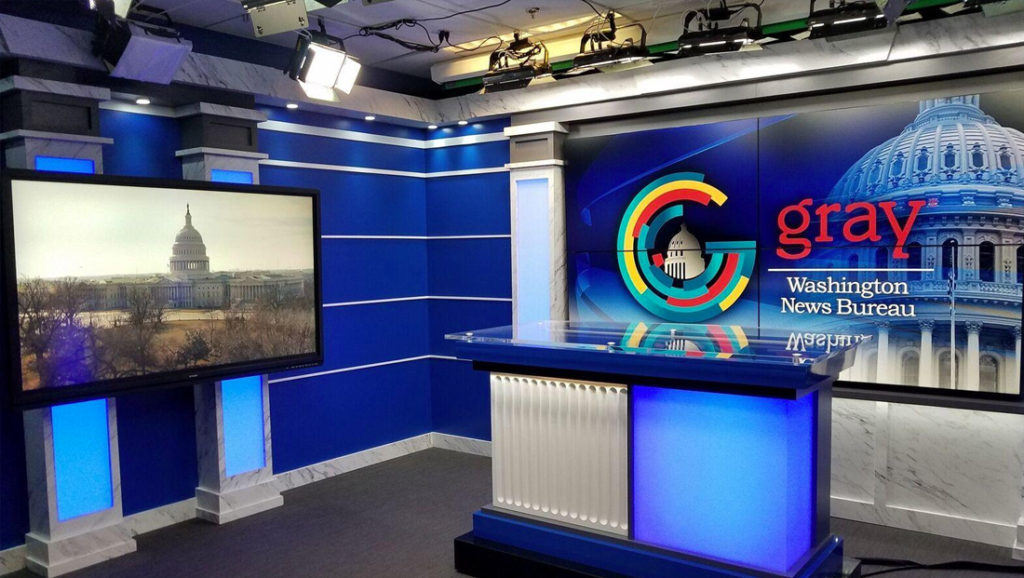 Gray Television installs new set at its D.C. bureau NewscastStudio