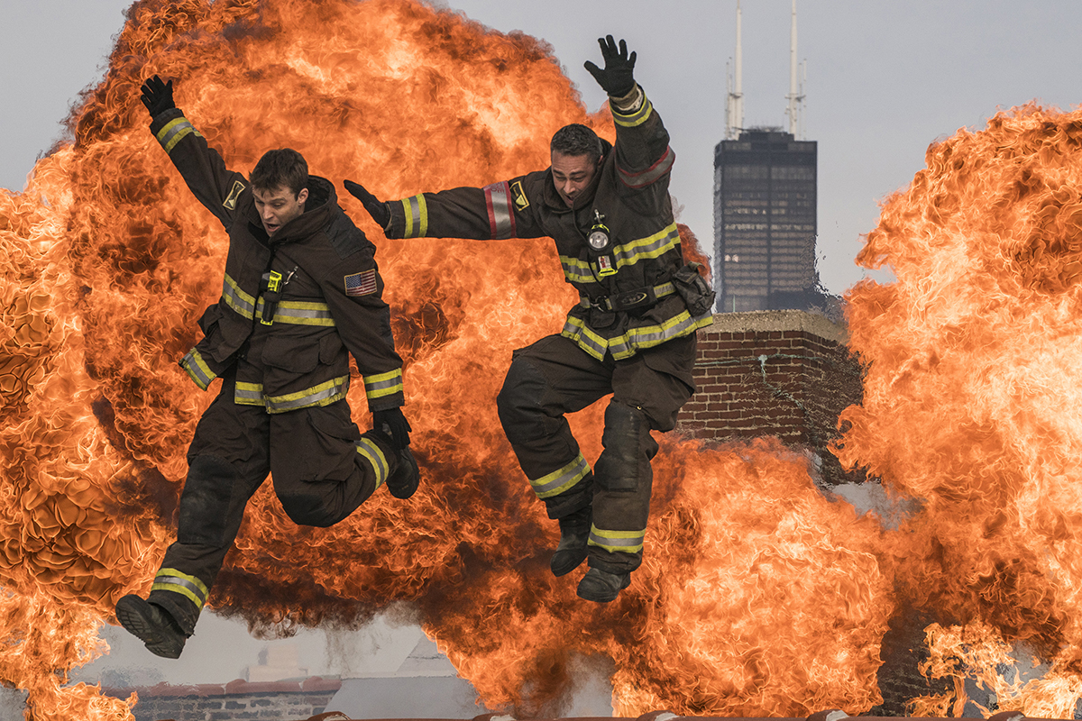 Jesse Spencer as Matthew Casey and Taylor Kinney as Kelly Severide