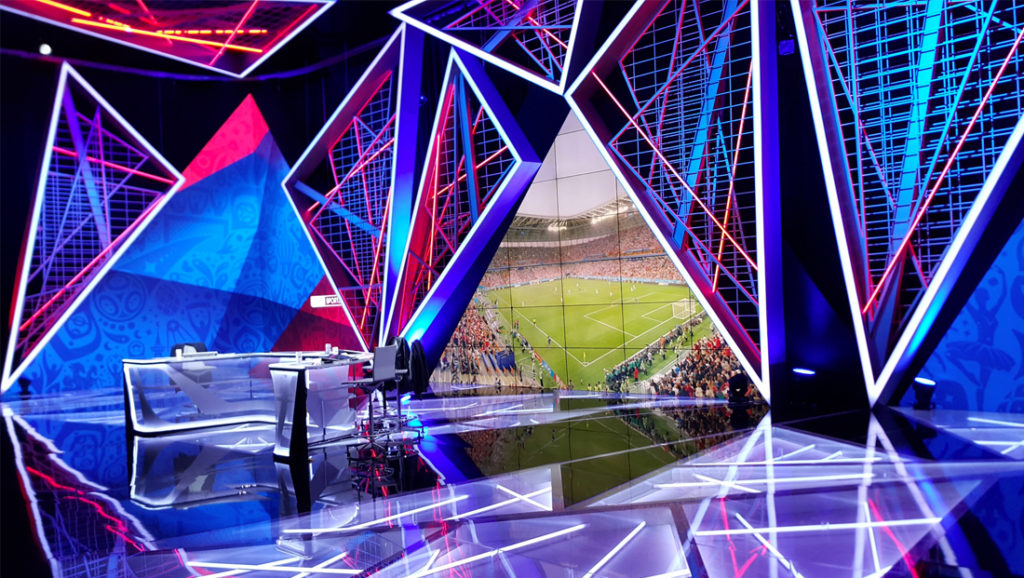 Dramatic angles drive design for beIN's World Cup studios NewscastStudio