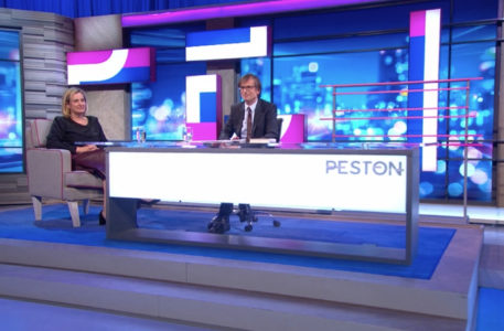 Studio of ITV's Peston - which films at Television Centre Studio TC2
