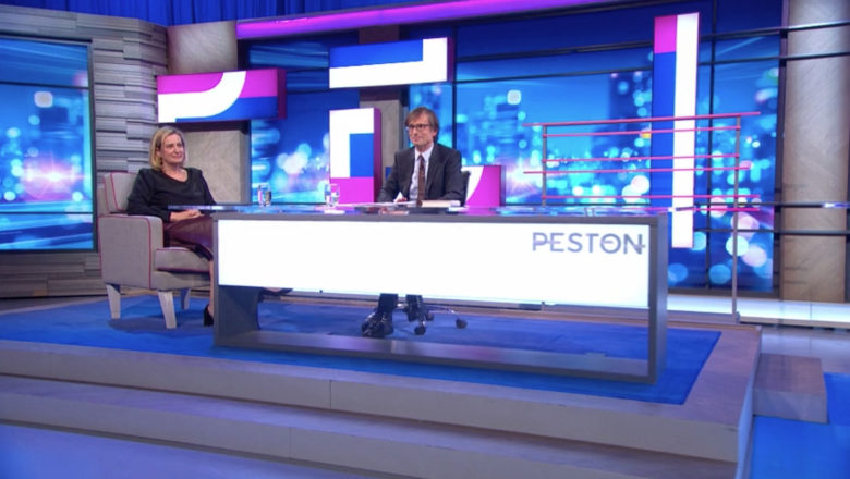 Studio of ITV's Peston - which films at Television Centre Studio TC2