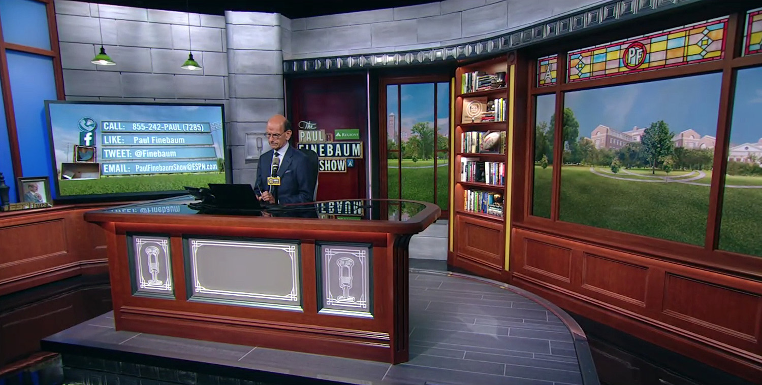 The Paul Finebaum Show Broadcast Set Design Gallery