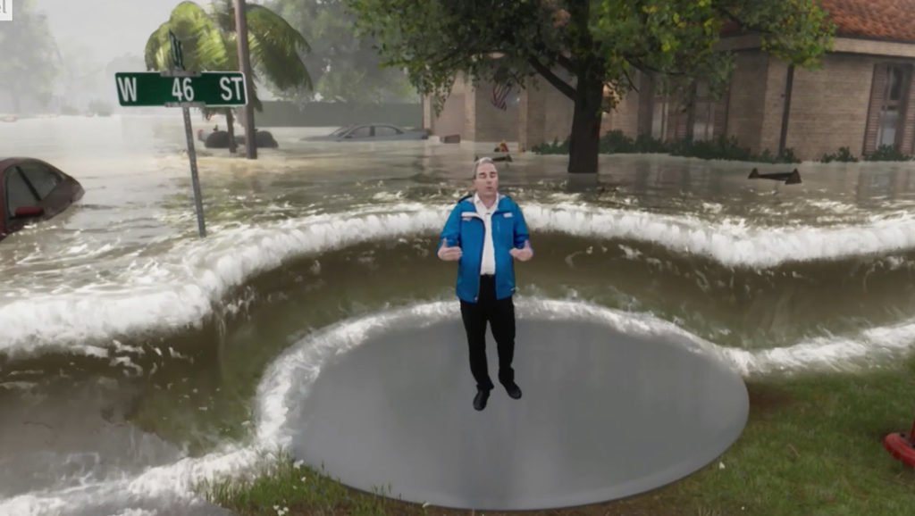 Weather Channel forecaster 'parts the waters' to showcase flooding ...