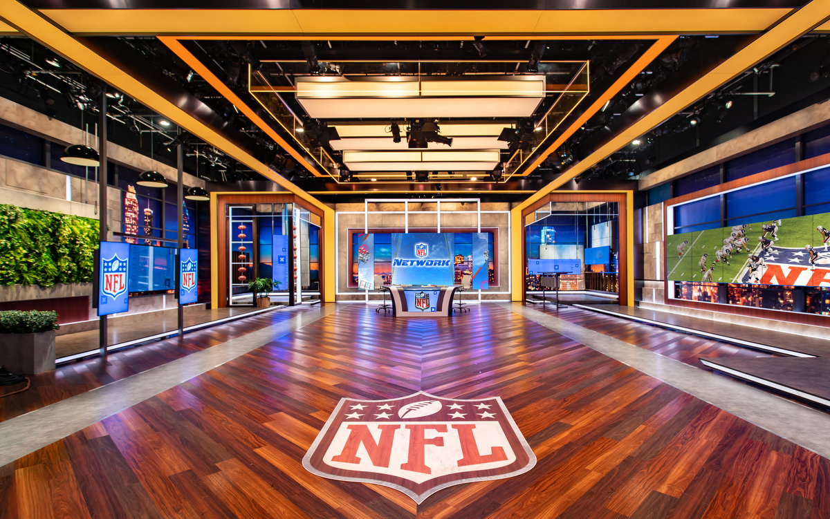 NFL Networks new studio draws inspiration from gridiron, pigskin