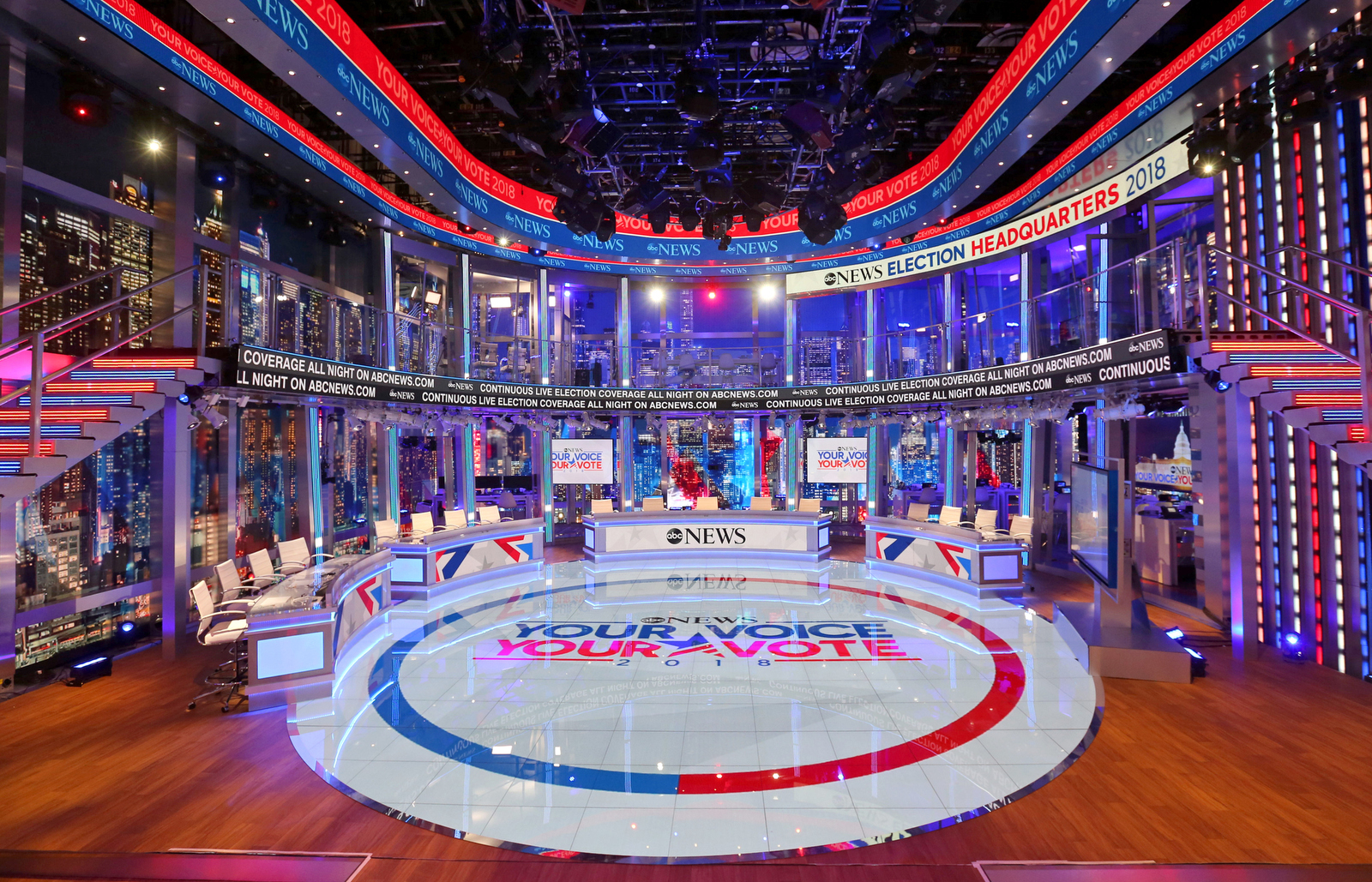 ABC News Election Broadcast Studio Headquarters