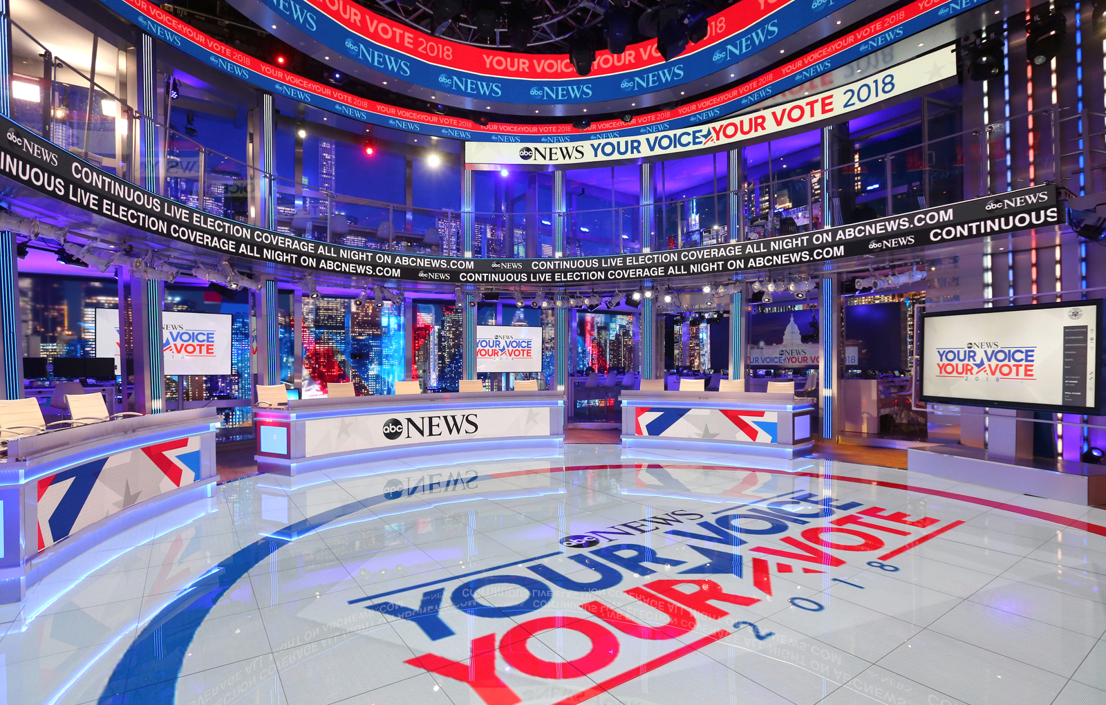 ABC News Election Broadcast Studio Headquarters