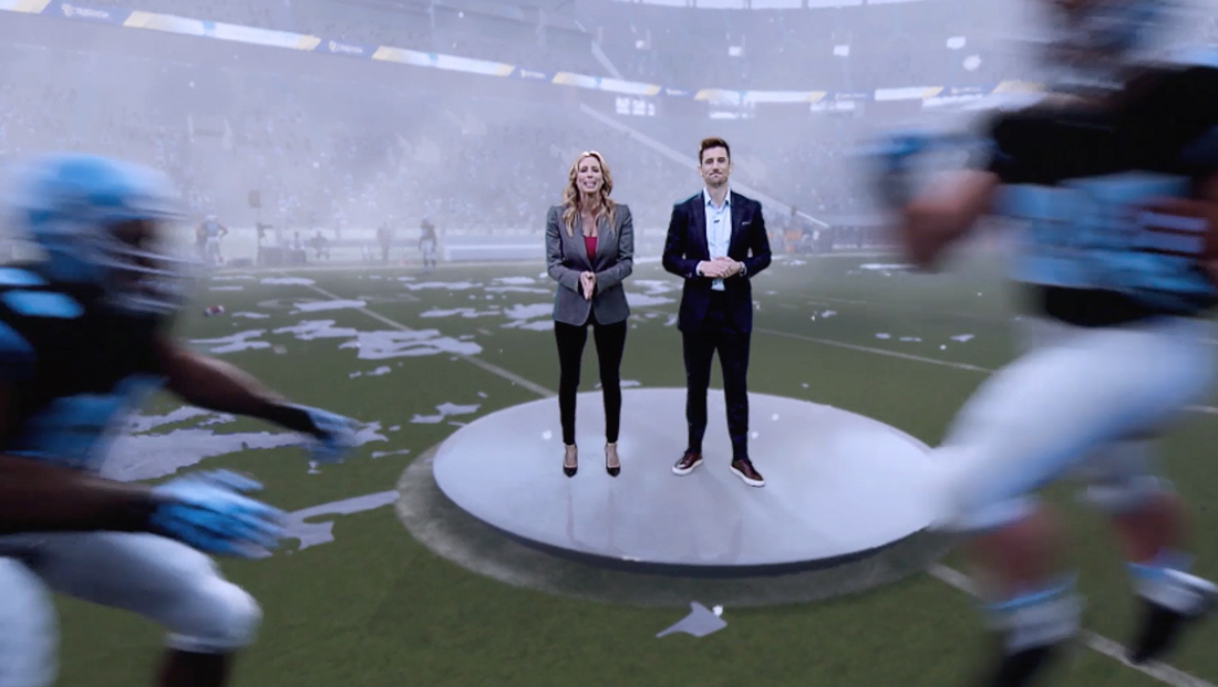 Weather Channel's immersive mixed reality takes to the football field