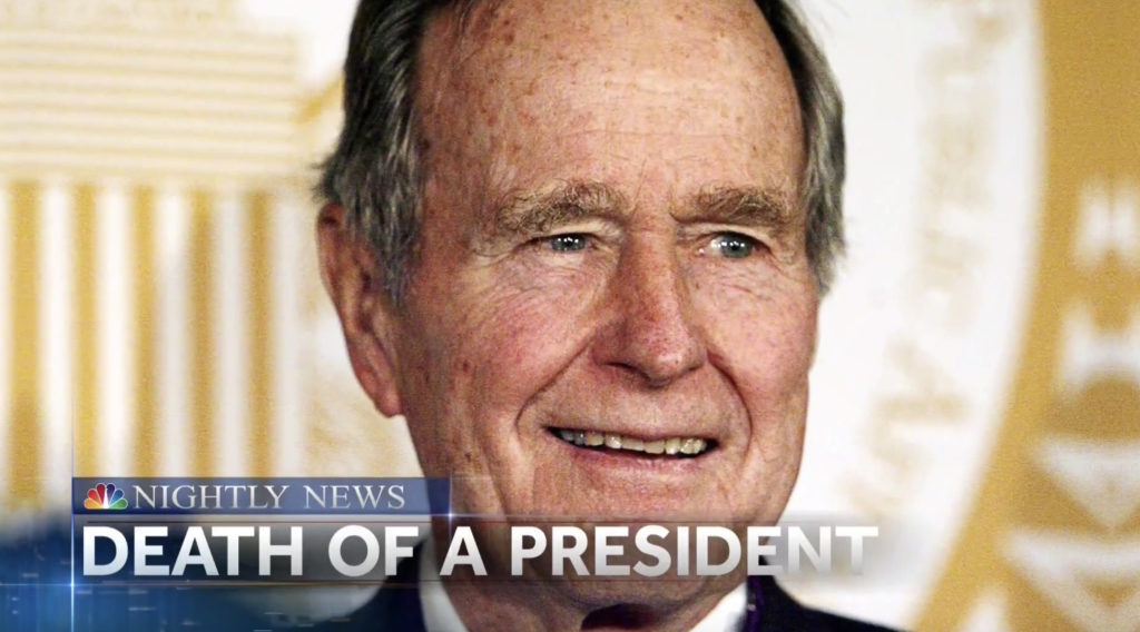 How the networks covered the death of H.W. Bush Saturday(02)