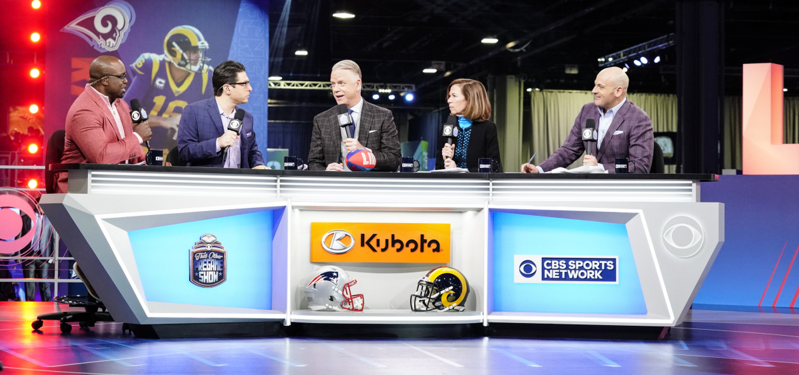 CBS Sports Network Super Bowl LIII Broadcast Set Design Gallery - What Tv Network Is The Super Bowl On