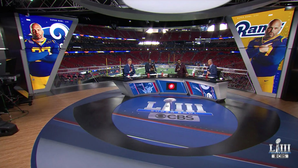 CBS's Super Bowl sets look to stadium, eye logo for design cues