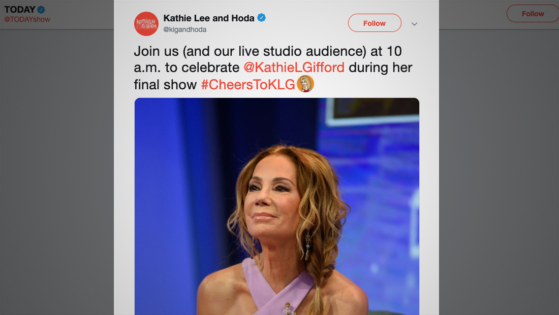 Kathie Lee Gifford gets her own 'hashflag' on Twitter - NewscastStudio