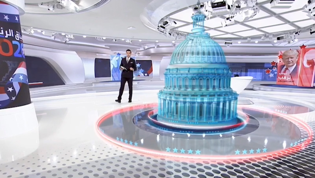 Arabiya previews reality graphics for U.S. election coverage -