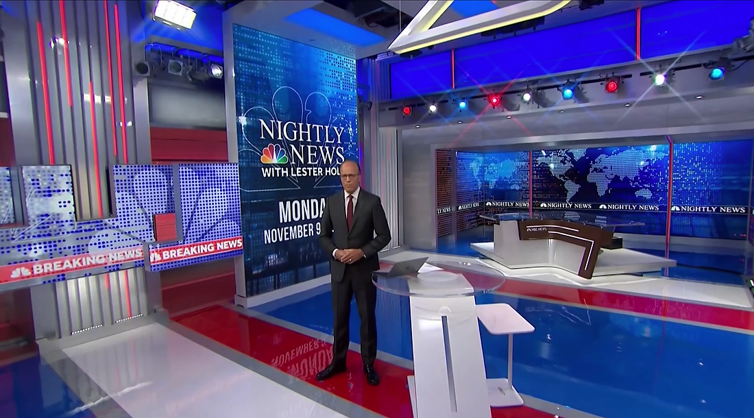 'NBC Nightly News' returns home with some new on set graphics, shooting