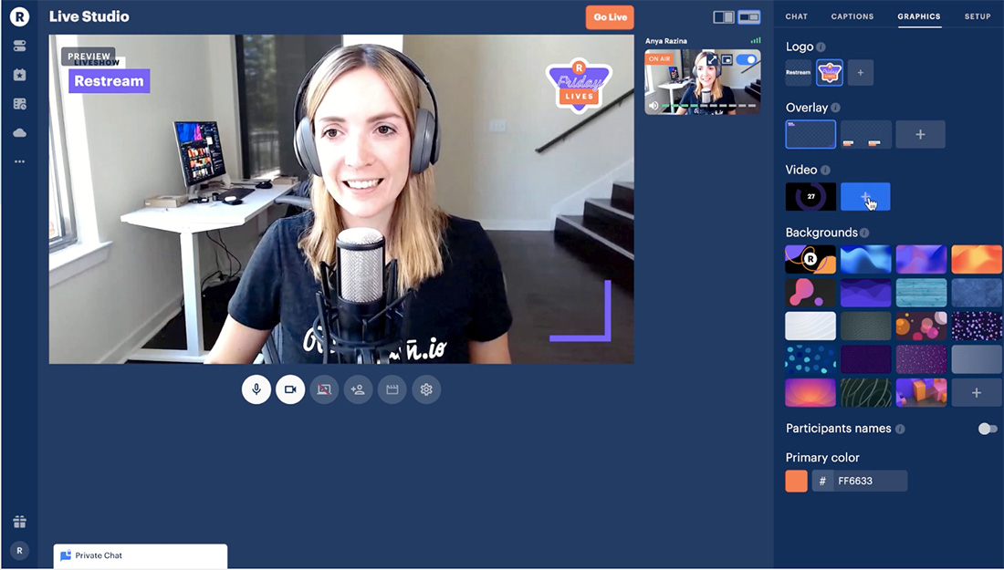 live video streaming solution in browser