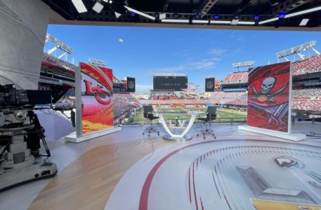 CBS Sports studio at Super Bowl LV