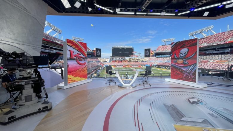 CBS Sports studio at Super Bowl LV