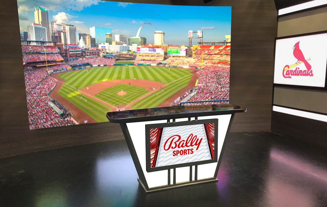 The new set for Bally Sports Midwest featuring the S-and-S desk.