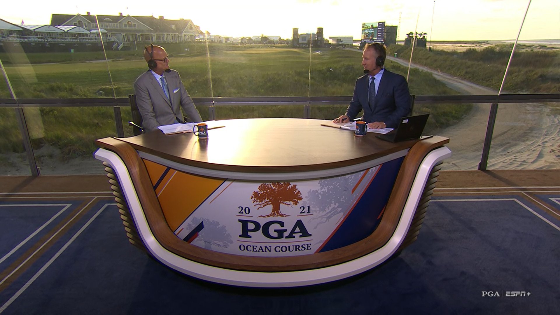 Sand dunes make ESPNs PGA Championship studio build a unique challenge