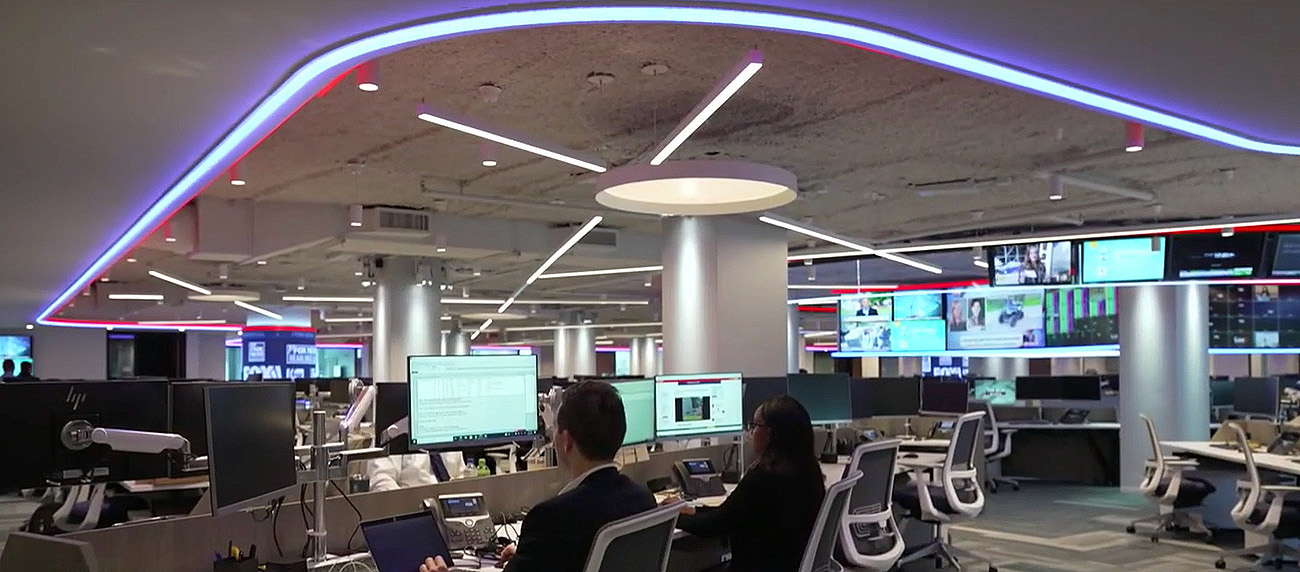 The new newsroom of Fox News in Washington, D.C.