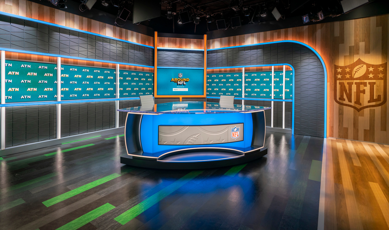 NFL Network Podcast Studio Broadcast Set Design Gallery