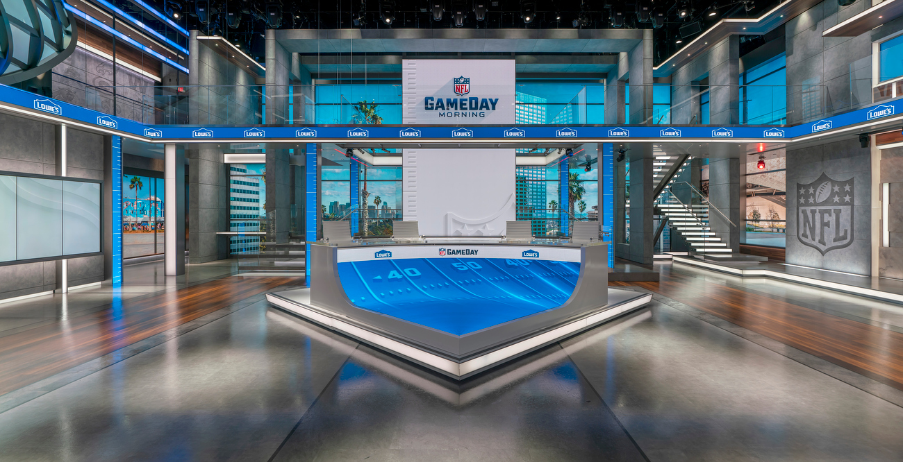 NFL Network's new home explores vantage points, football motifs