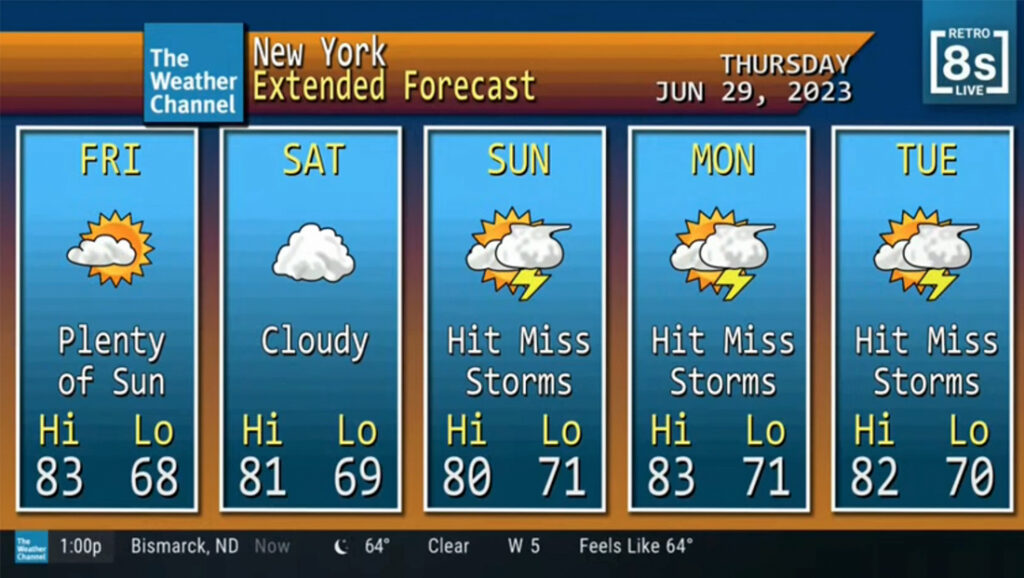 Weather Channel jumps back in time for early morning 'retro' forecasts